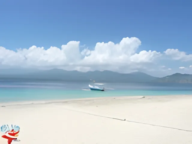 Beach view from a Gili Island