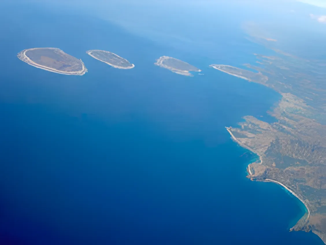 Map of the three Gili Islands