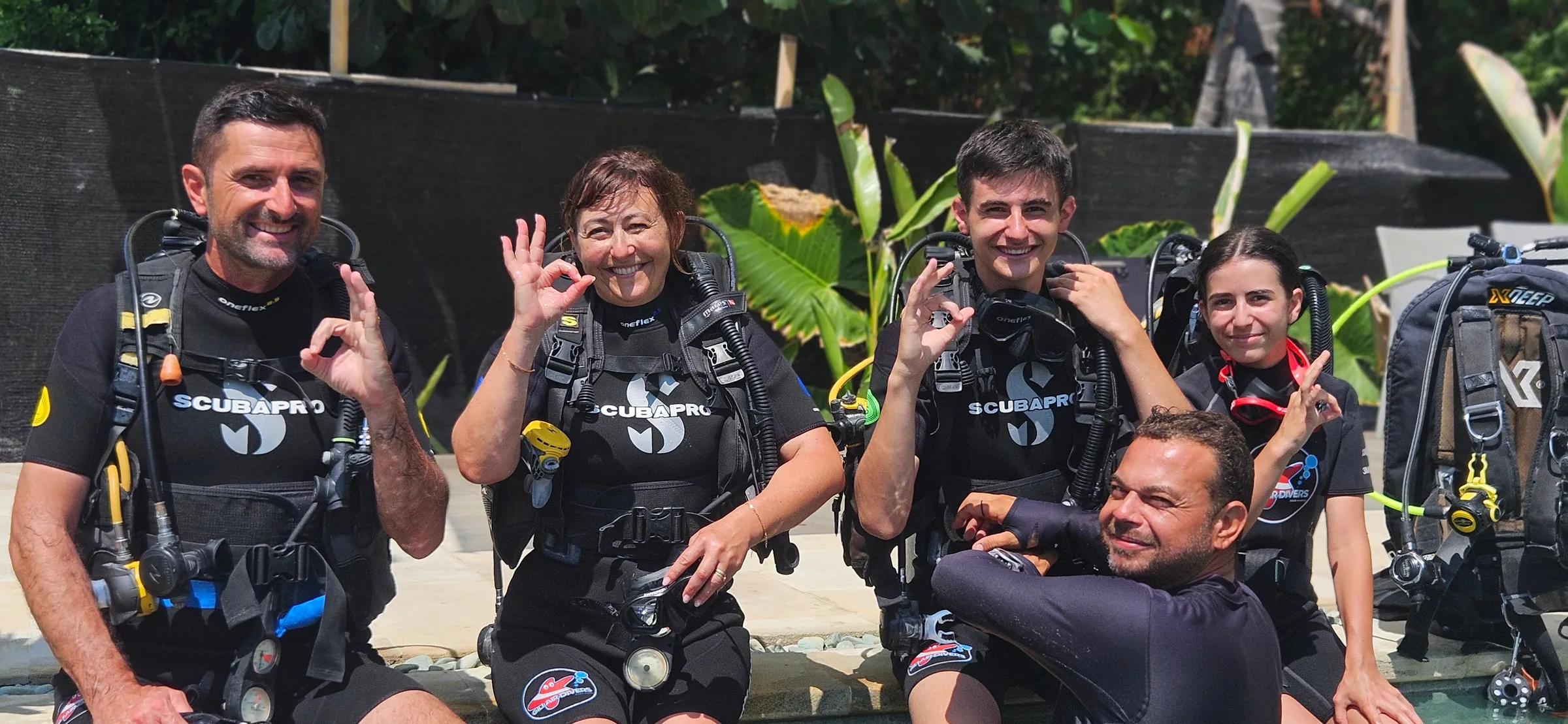 Happy divers