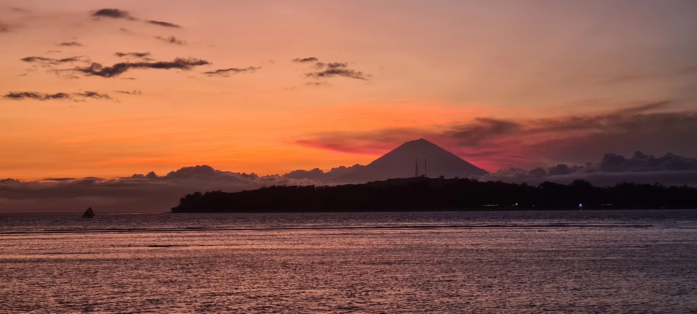 Sunset over the strait