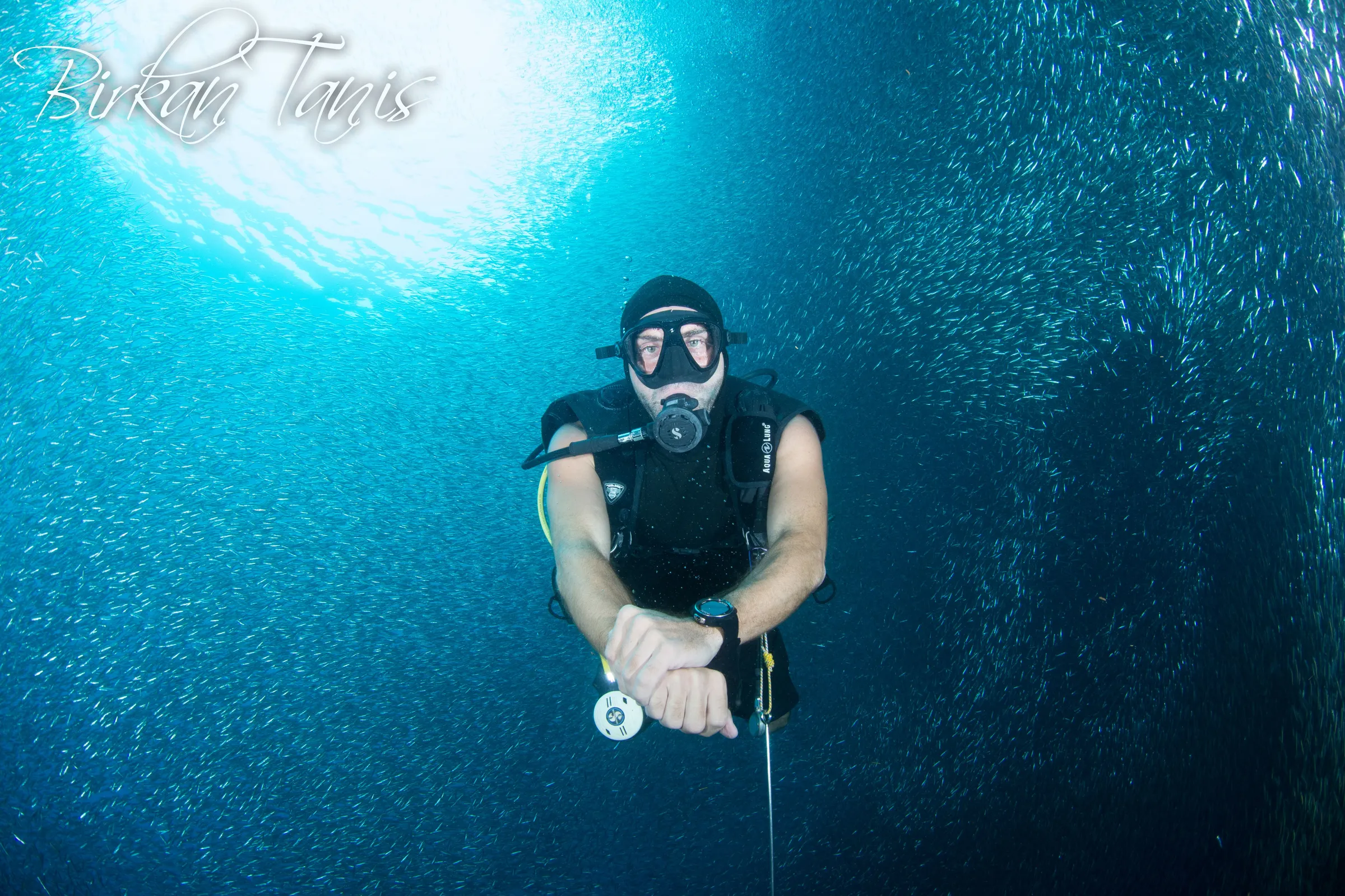 Diver giving OK ascending
